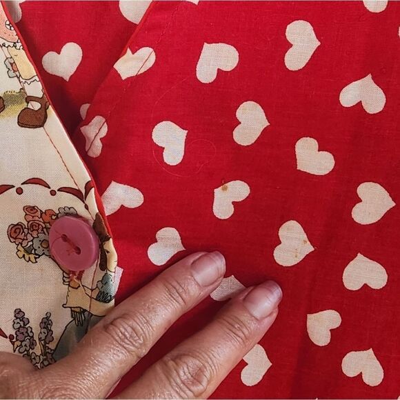 reversible valentine's heart vest handmade L/XL - Picture 9 of 11